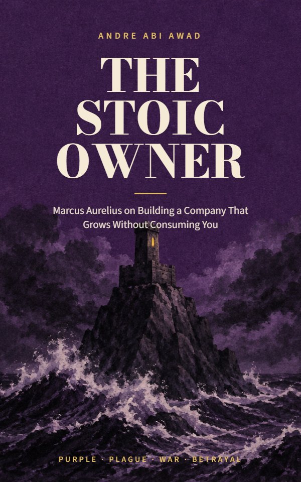 Cover C, The Citadel: a lit tower on a rock above a stormy sea in imperial purple